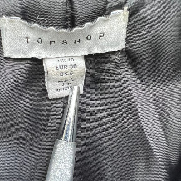 TOPSHOP Faux Leather Biker Jacket - Picture 3 of 13